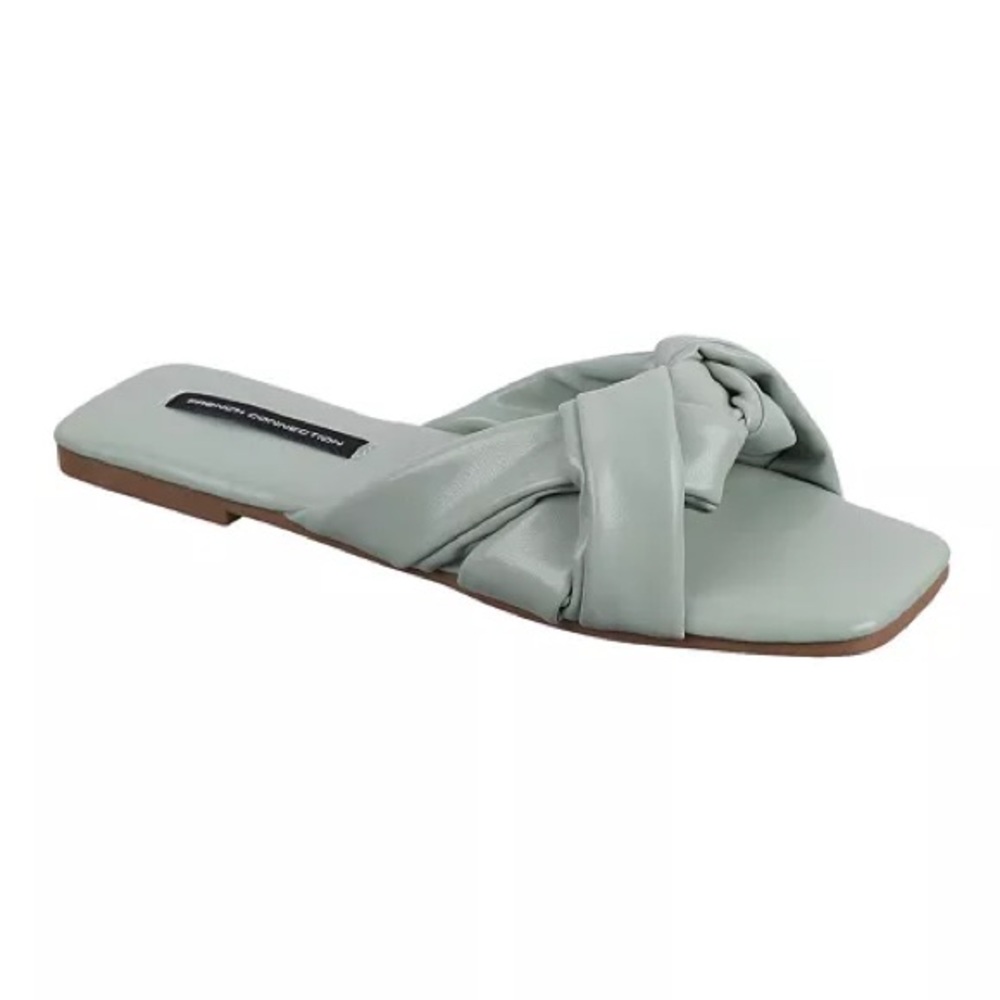 NWOT French Connection Sage Green Driver Sandal Size 7.5